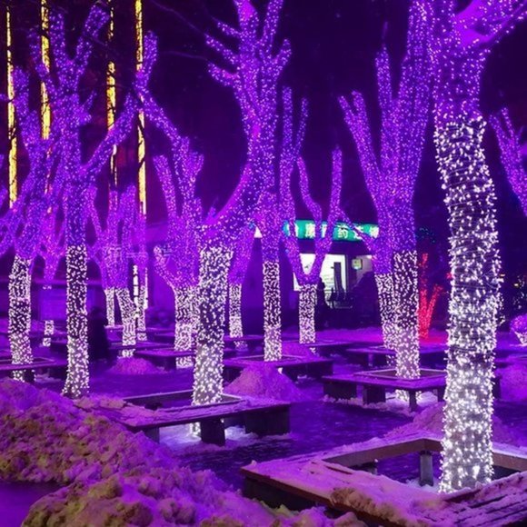 Home 200 LED Green Wire Fairy Starry String Lights Plug in 8 Lighting Modes - Picture 4 of 7